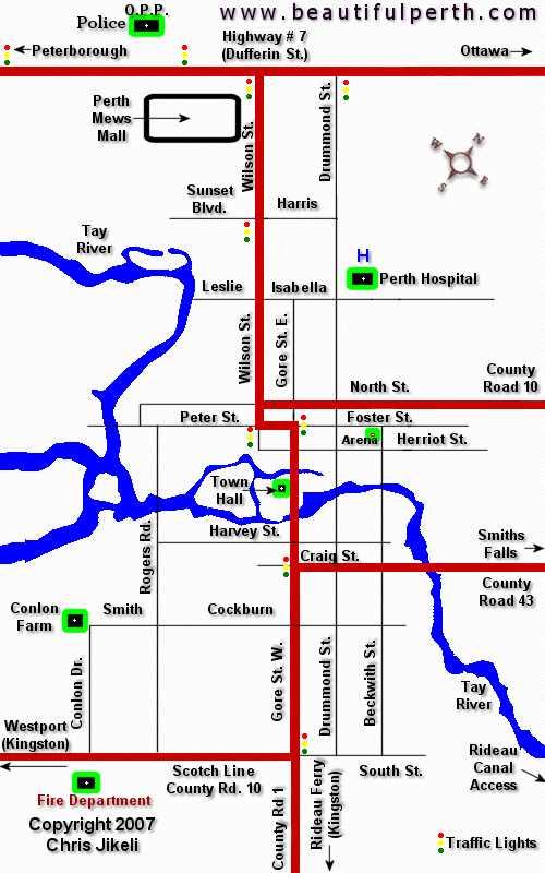 Map Of Perth Ontario Perth Ontario Town Map.
